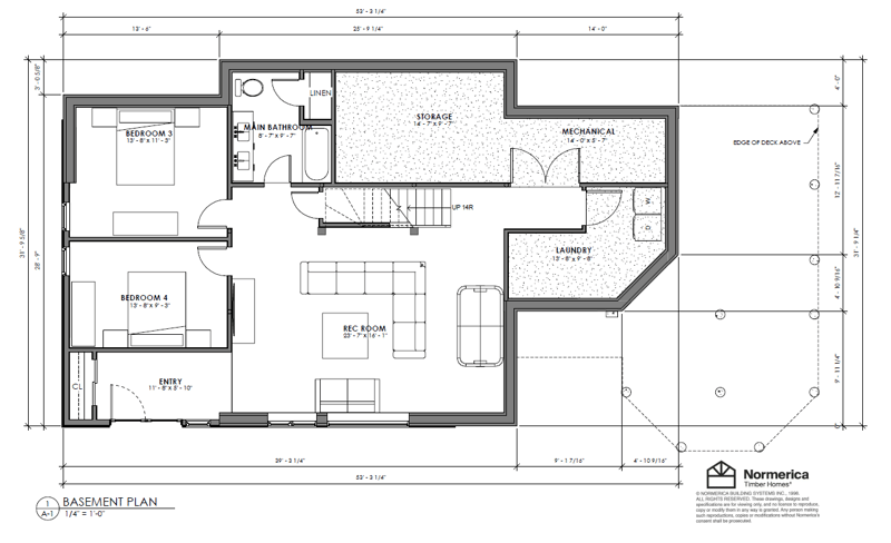 lakeside family cottage lakeside retreat normerica blog-2023-3 Basement Floor Plan