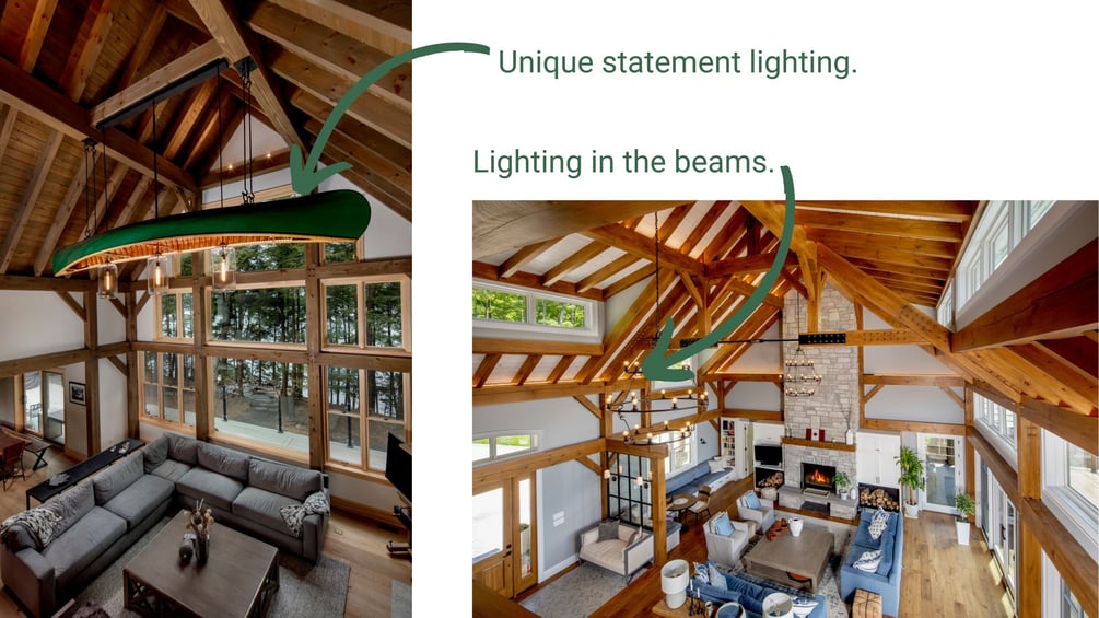 Design Timber Frame Great Room 12 Lighting