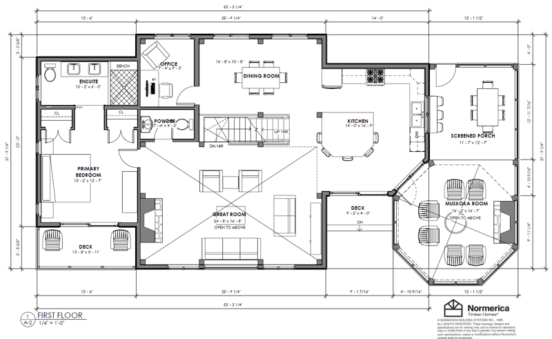lakeside family cottage lakeside retreat normerica blog-2023-3 Main Floor Floor Plan