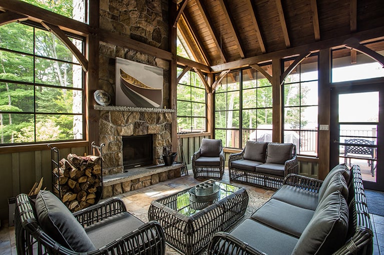 Building a Muskoka Room / Screened In Porch in Your Timber Frame Home