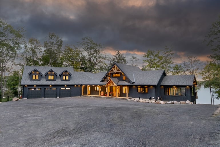 modern bungalow house design lakeside cottage timber frame project Cottage Calm Normerica