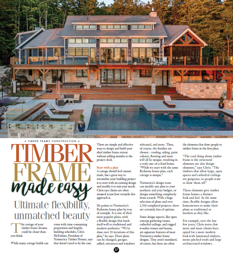 Timber Frame Made Easy Unmatched Beauty Featured in Dockside Magazine