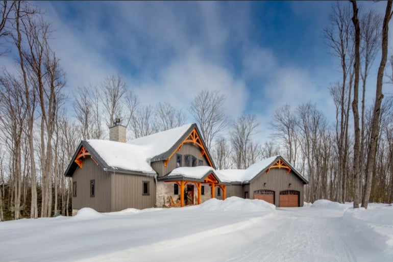 woodland retreat exterior normerica timber frame homes